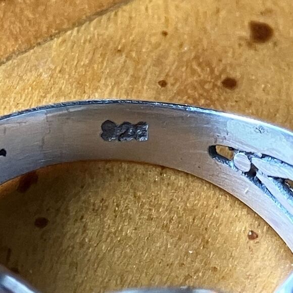 Natural Chrome Diopside Sterling Silver Butterfly Ring Size 6 - Picture 6 of 9